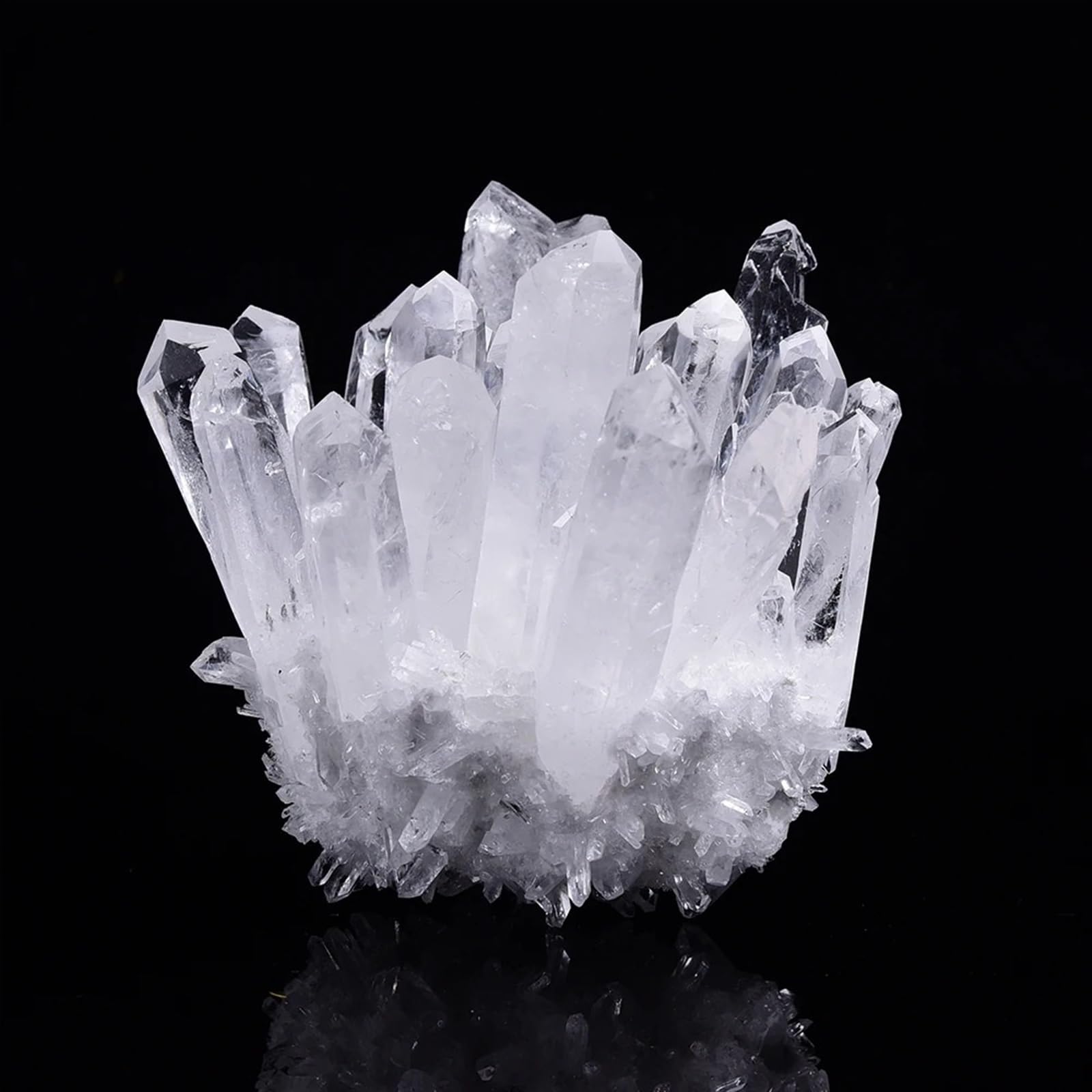 KJEBVHIRS Clear Quartz Crystal Cluster Minerals for Stone Home Furnishing Decoration Ornaments (Size : About 300-400g)