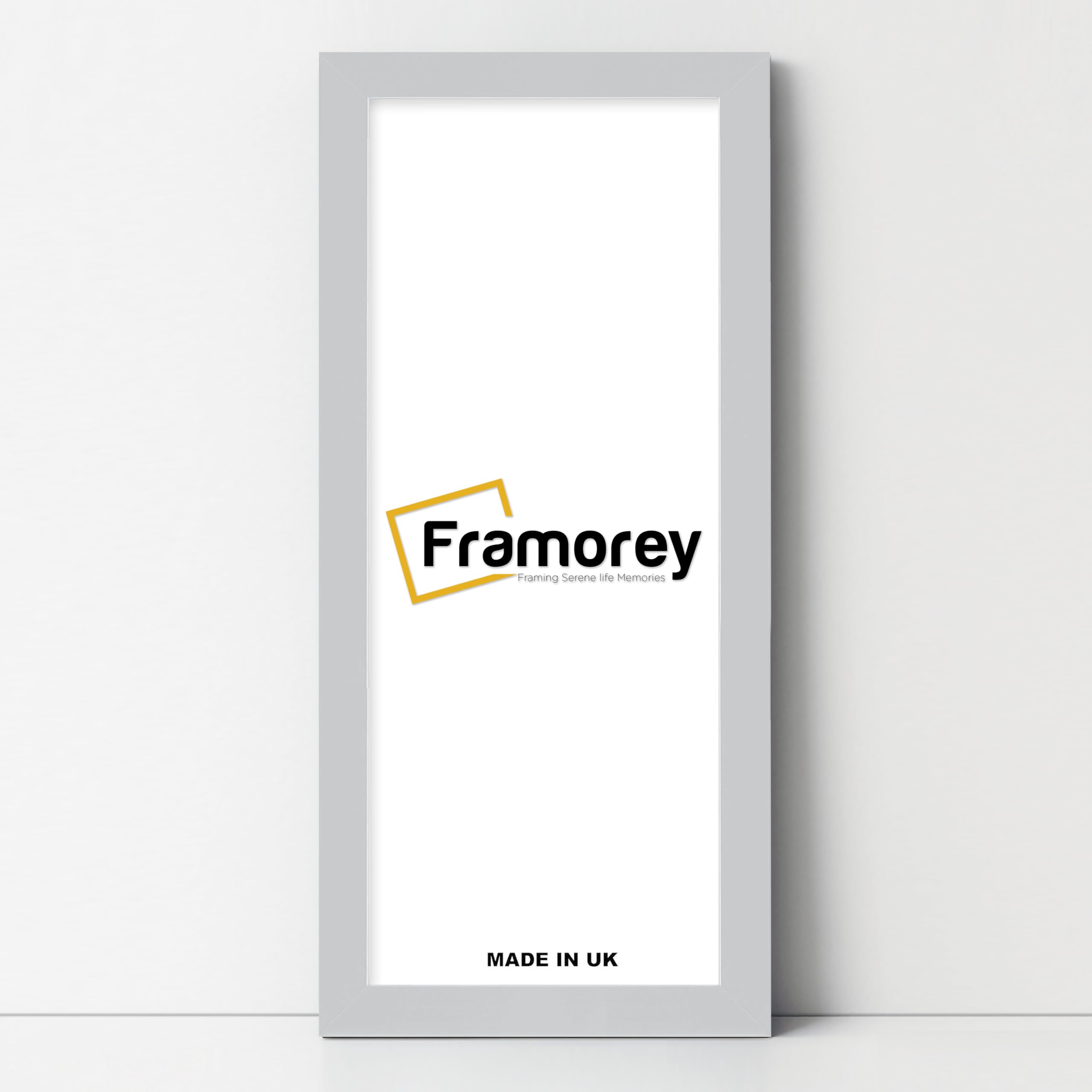 Framorey Modern Flat Silver Photo Frames, 17x9 Inch Size Picture Frame, Handmade Wooden Frames, Personalized Poster Frames, Certificate Frames