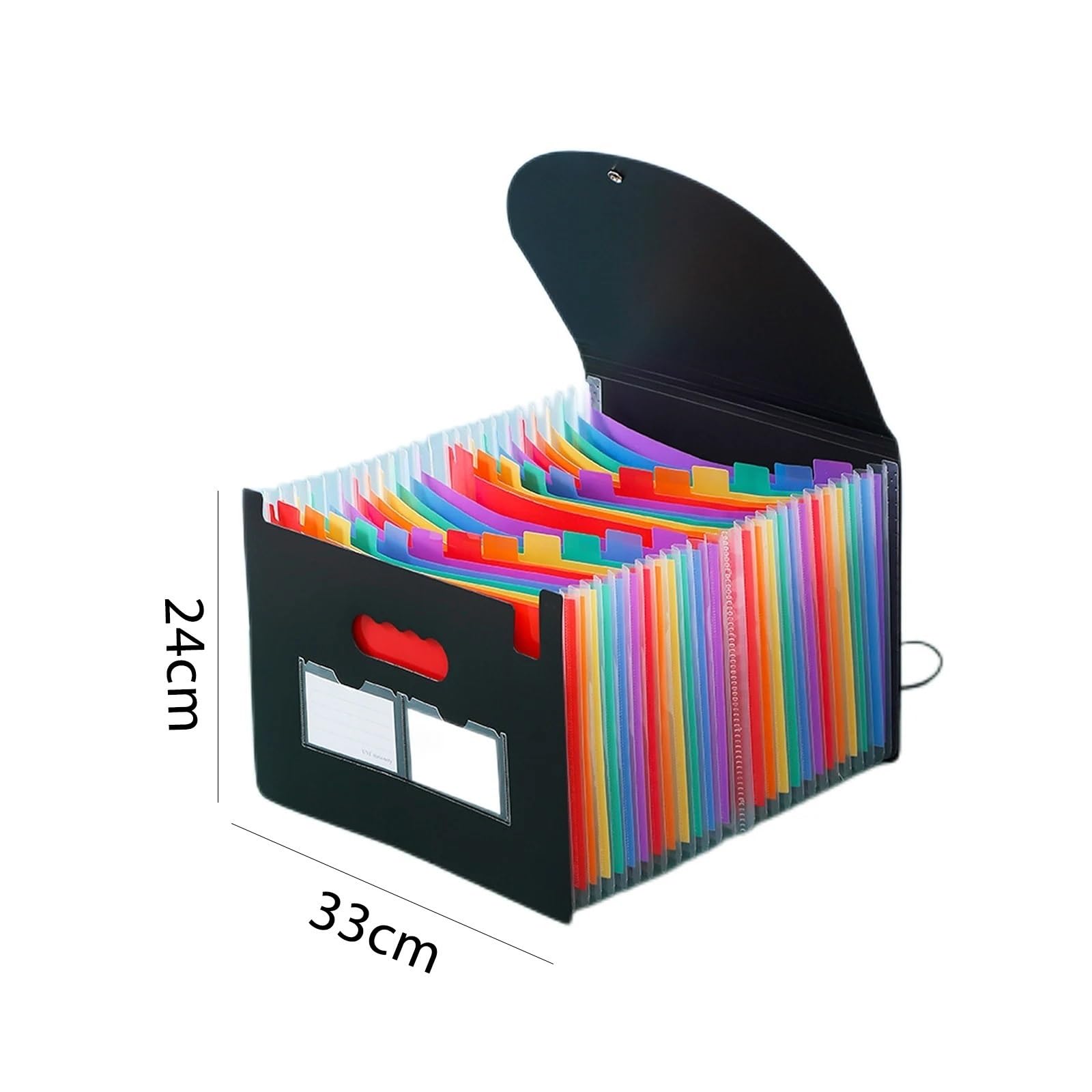 Segregator harmonijkowy, 2 szt. Teczka na dokumenty harmonijkowe. 13/24 kieszeni. Czarna teczka na dokumenty A4 do domowego biura(24 Pockets)