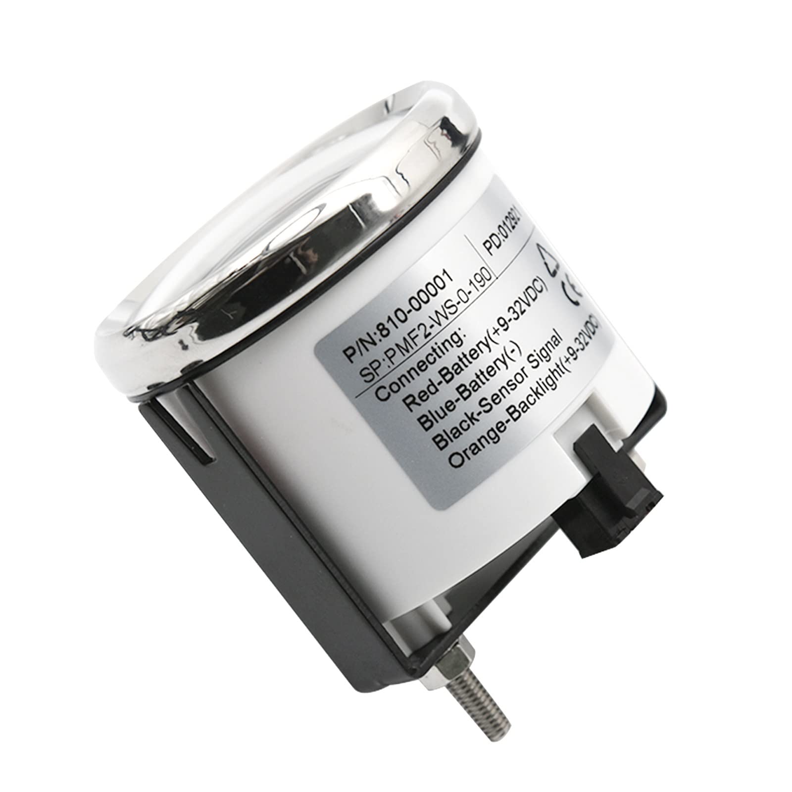 Bootsanzeige 52 mm Kraftstoffstandsanzeige 0-90 Ohm 240-33 Ohm Öltank-Füllstandsanzeige mit roter Hintergrundbeleuchtung for Marine-Bootsauto 9-32 V für Boote, PKW, LKW, Wohnmobile