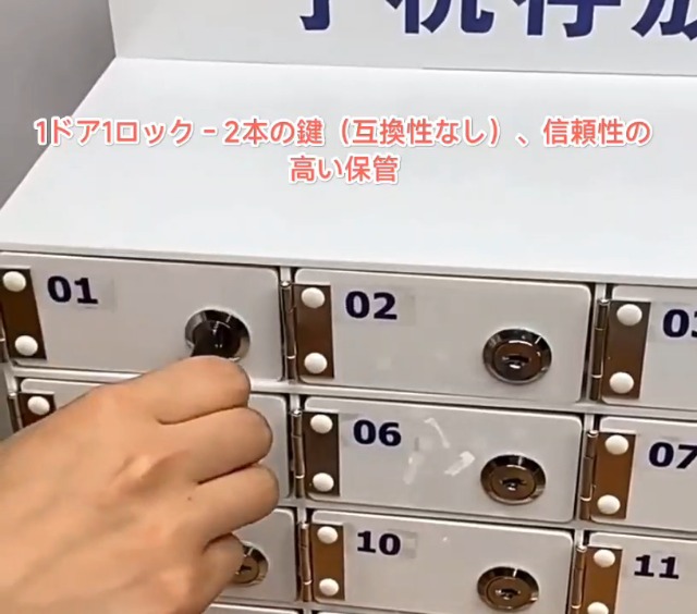 Amazon.co.jp: 25スロットの携帯電話ロッカー、ドアロックと鍵付き