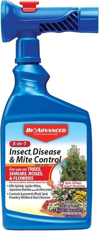 Control bioavanzado de insectos, enfermedades y ácaros de las plantas 3 en 1 - Insecticida, fungicida y acaricida - Listo para rociar - Previene plagas y enfermedades - Hasta 30 días de protección - Botella de 32 fl oz | Listo para rociar - Insecticida, fungicida y acaricida - Previene plagas y enfermedades - Hasta 30 días de protección