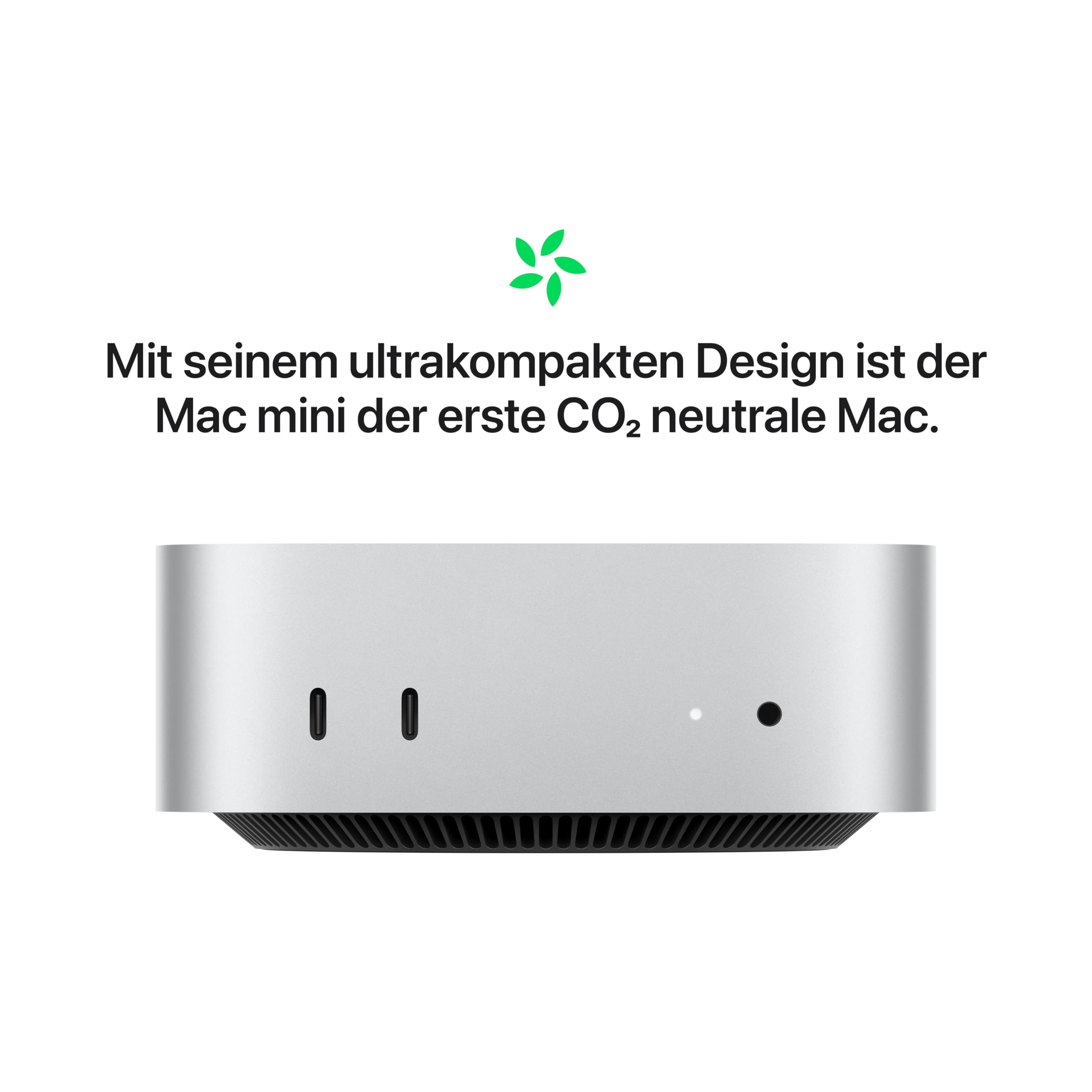 Apple Mac mini Desktop-Computer mit M4 Chip mit 10 Core CPU und 10 GPU: 16 GB gemeinsamer Arbeitsspeicher, 512 GB SSD Speicher, Gigabit Ethernet. Funktioniert mit iPhone/iPad