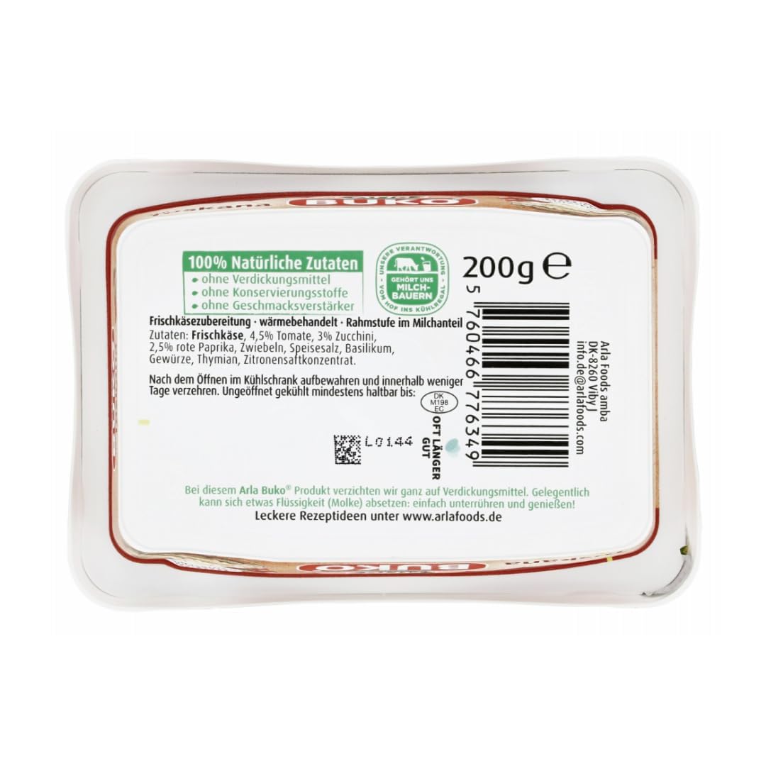 Arla Buko Frischkäse Typ Toskana Frischkäse käse 200 gramm x 2 STÜCK [Frischegarantie]