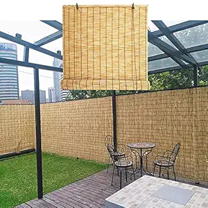 LMDX Bamboo Roller Blinds Outdoor - Wooden Blinds,Cool,Shading Sunscreen,Door Curtain,Home Decoration,Privacy Curtain,Rustic,Roll Up Sun Shade