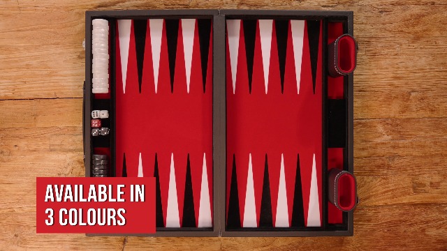 Jeu De Backgammon Luxe 21 Pouces - Vert Simili Cuir - Pions Nacrés + Doubling Cube - Pour Parties Stratégiques