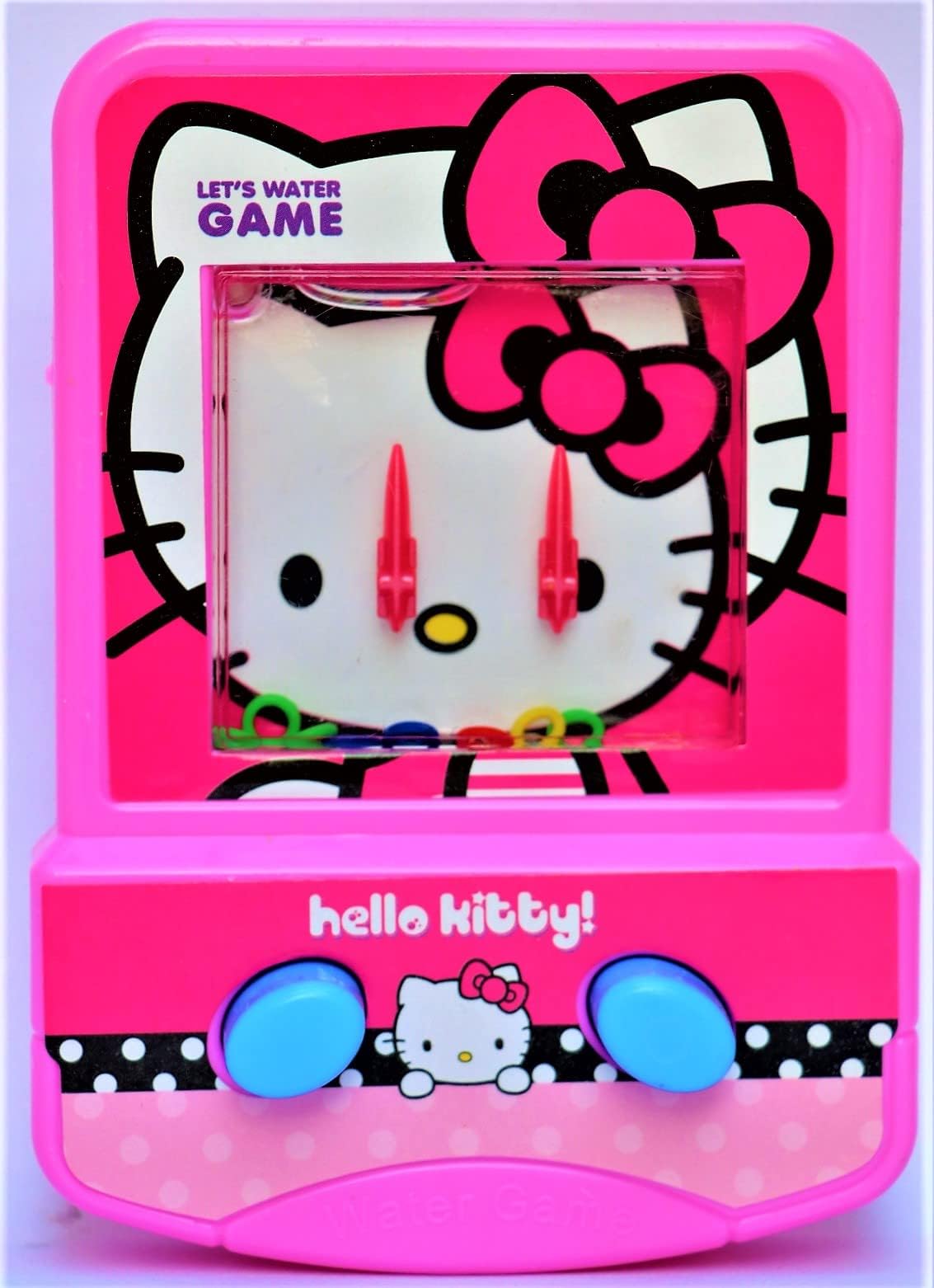 UMIFY HLO Catty Ring Toss Water Game Double Button Handheld Water Console Game for Boys Girls All Age Children Rings Game Transparent Mobile Phone Toy for Kids 1pc.