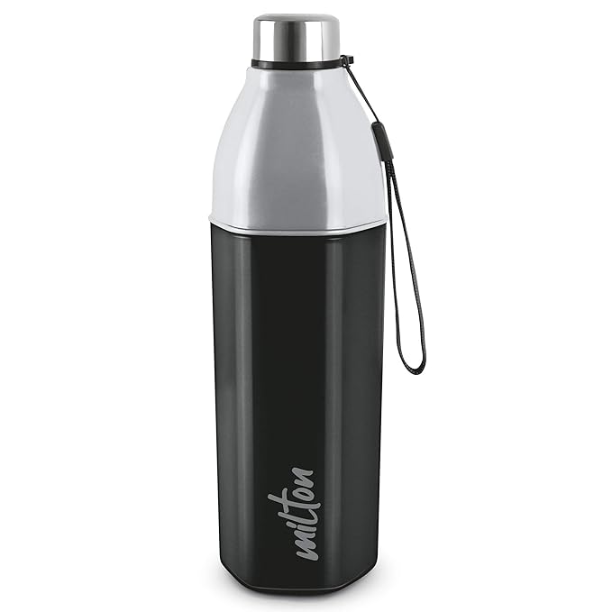 Milton Kool Hexone 1200 Insulated Water Bottle, 1.12 litres, Black | Leak Proof | Easy Grip | BPA Free | Easy to Carry | Odourless at Rs. 222