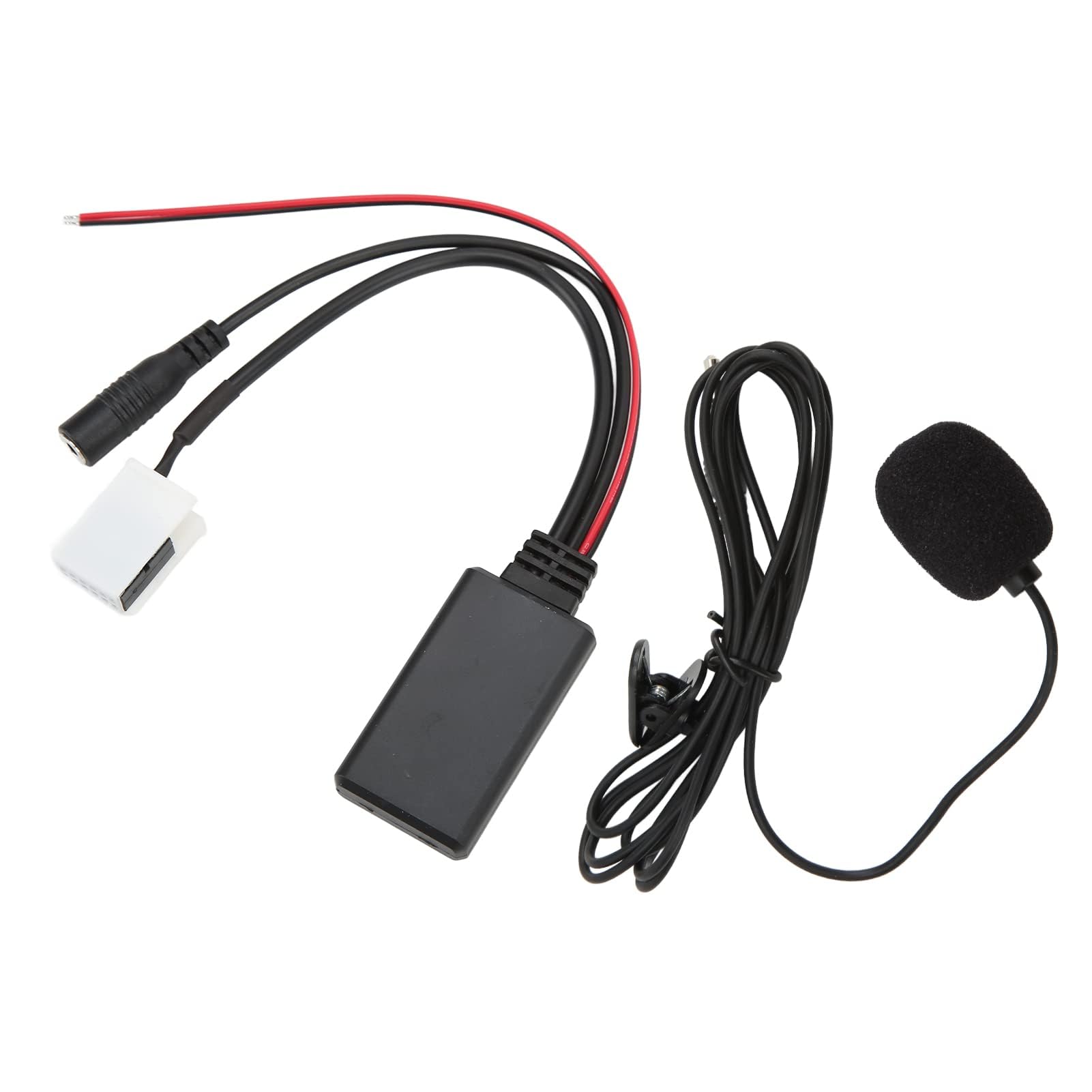 aramox bluetooth aux in cable, 12pin bluetooth 5.0 module aux in cable mp3 music adapter abs replacement for rcd300 rcd310 rns300 rns310 rcd510(with microphone)