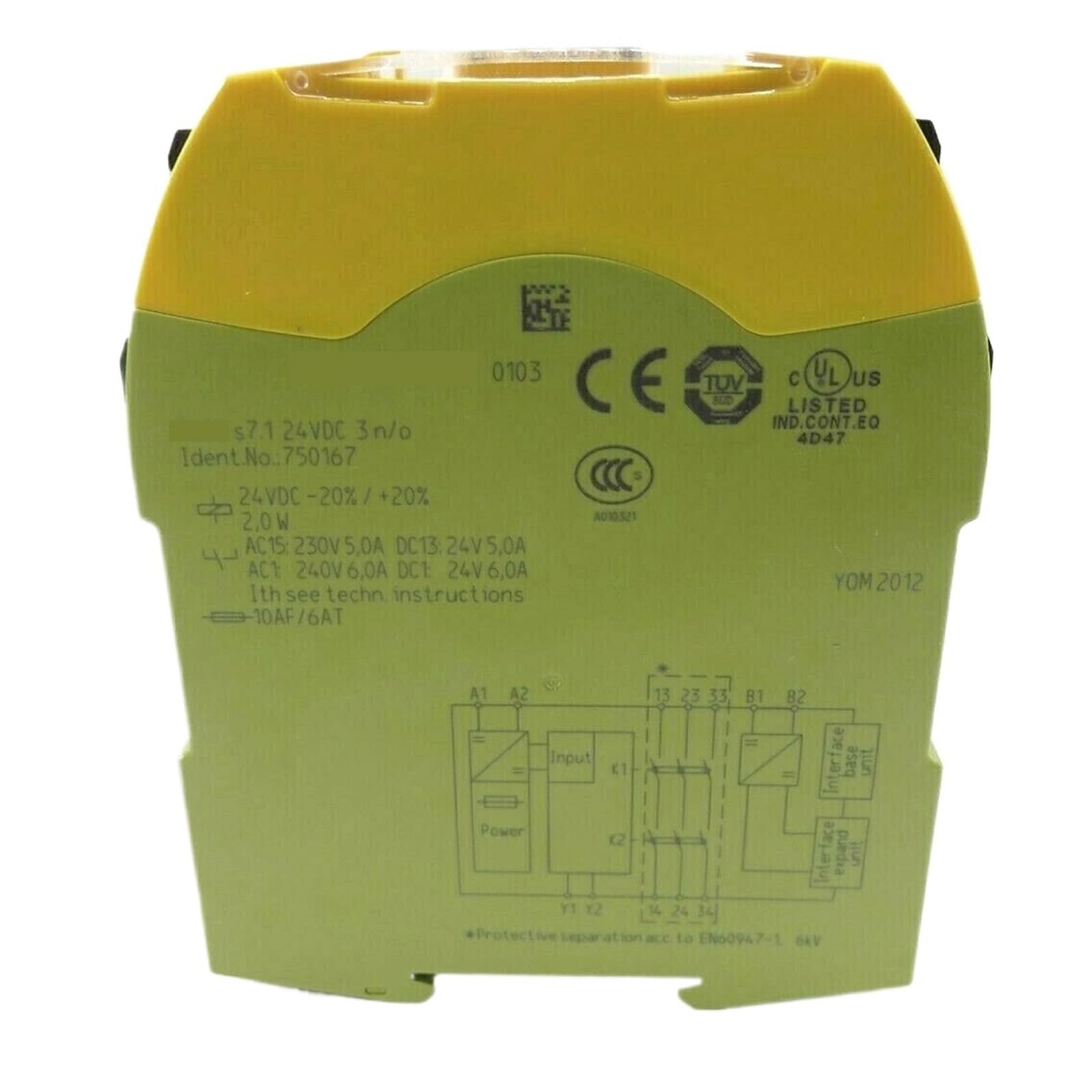 CJKXPZMH S7.1 750167 24VDC 3 n/o Relay Control Module
