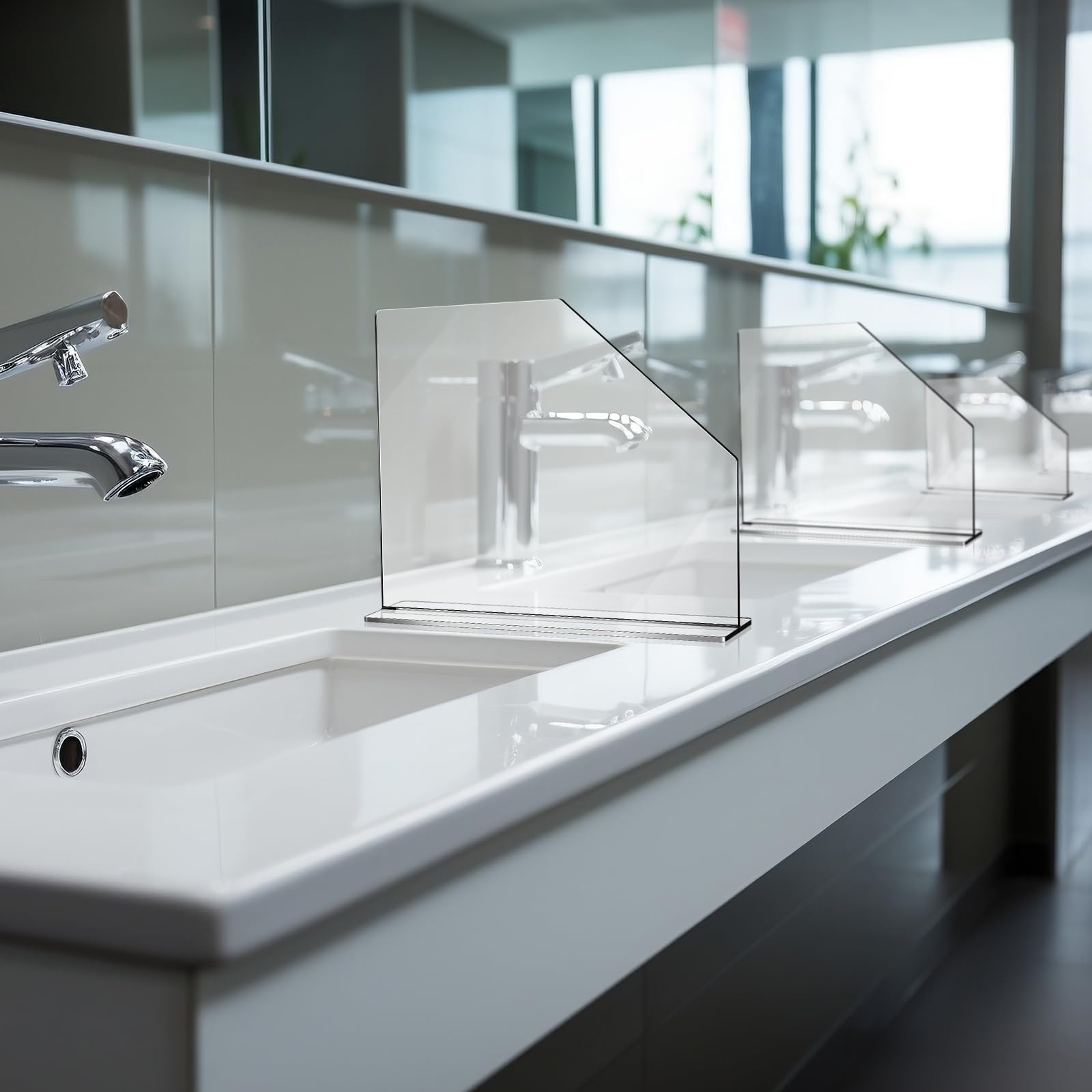 Vesici Lot De 2 Protections Anti-éclaboussures En Acrylique Transparent Pour évier De 60 Cm De