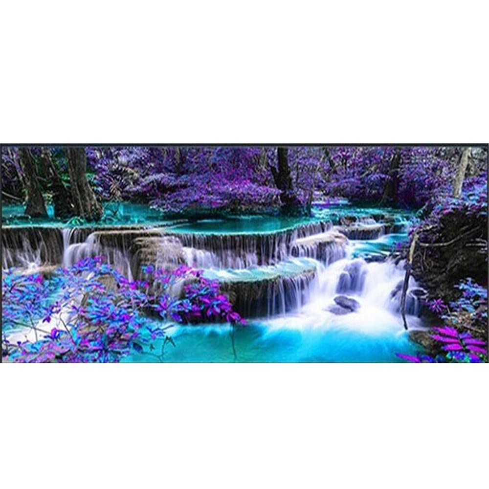 Art de diamant 5D cascade 40x80cm, le cadeau artisanal idéal pour adultes