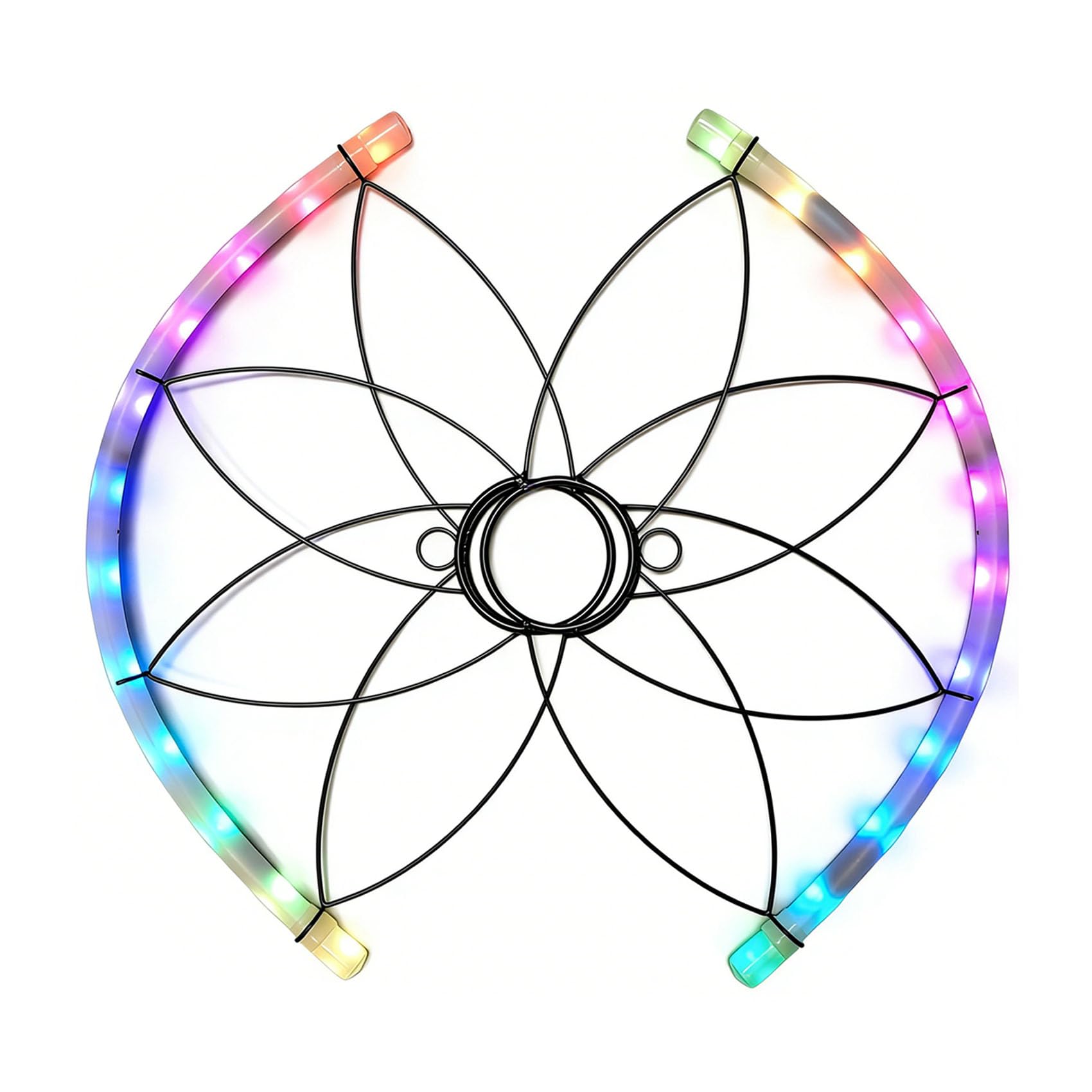 Vibrant LED Flow Fans - Multicolor Pattern - Flow Rave Toy, for Dancing,Parties,Light Shows, Music Festival - Synced Group Entertainment Prop