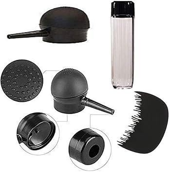 Wizme Hair Building Fiber Spray With Applicator (Black)