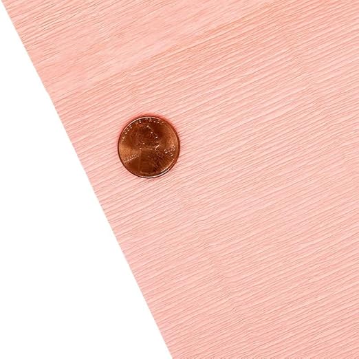 Paper Mart Italian Crepe Paper Roll, Luxurious 180 GSM 19.5 x 98 Inches Decorative Tissue, Quartz 548 Pink, Cartotecnica Rossi Crepe Paper for Crafting