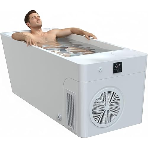 Smart Cold Plunge Tub with Built-In Chiller, App Control Ice Bath for Full-Body Recovery, Whisper-Quiet Operation, Freestanding Acrylic Design, for Full-Body Recovery & Cold Therapy Cold Plunge