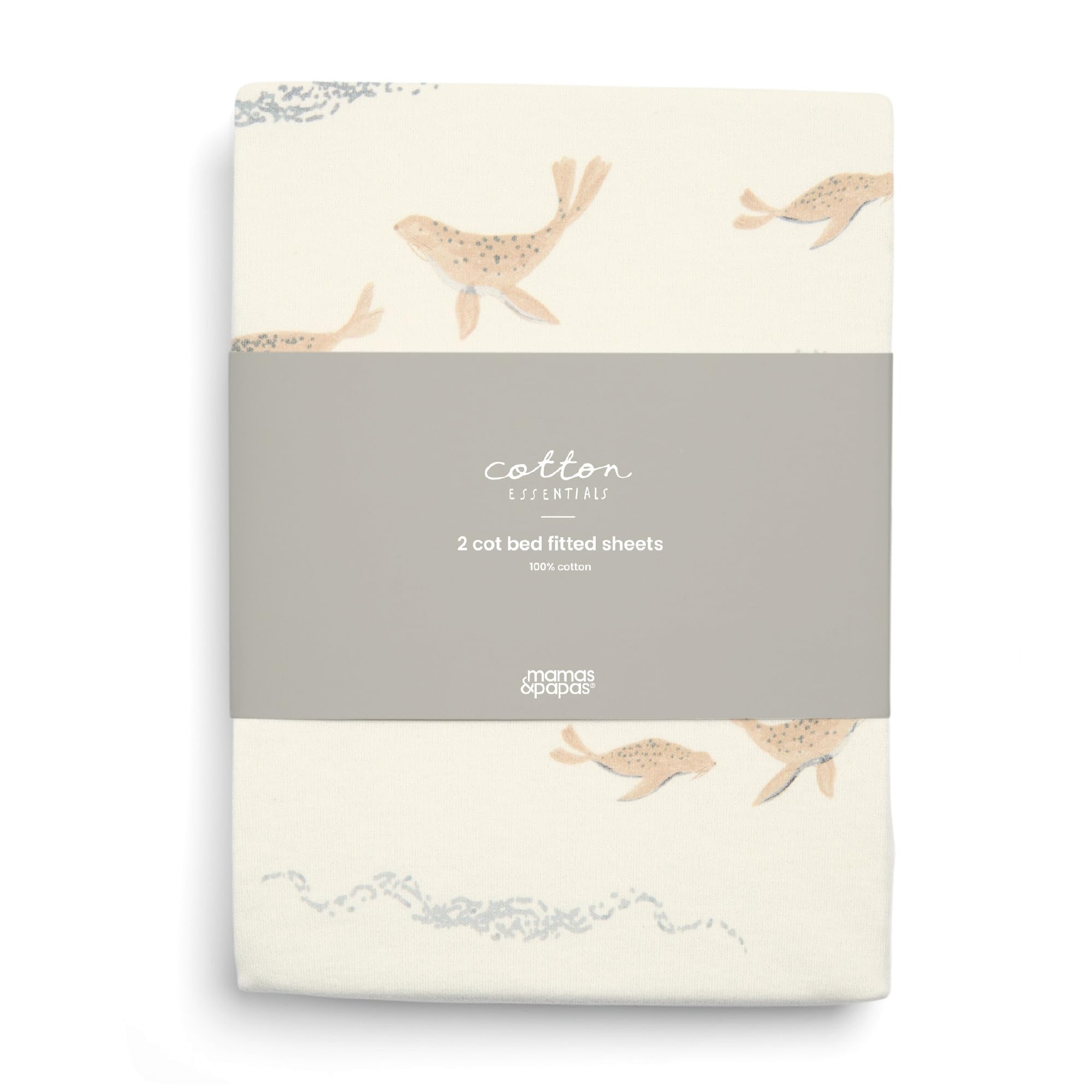 Mamas & Papas Cotbed Fitted Sheets - Sand - 2 Pack