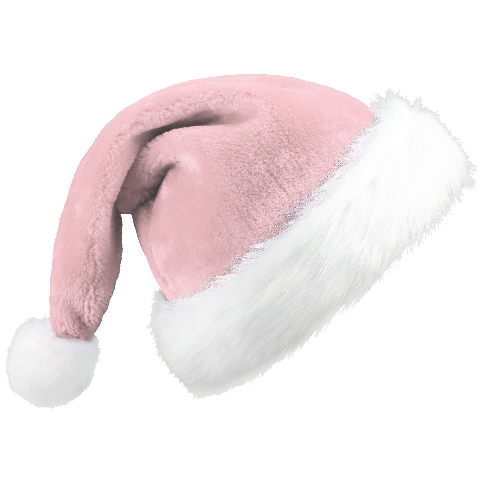 FUSHENMU Santa Hat for Adults,Christmas Hat Hats Velvet Plush Santa Hat for Christmas New Year Festive Holiday Party Supplies