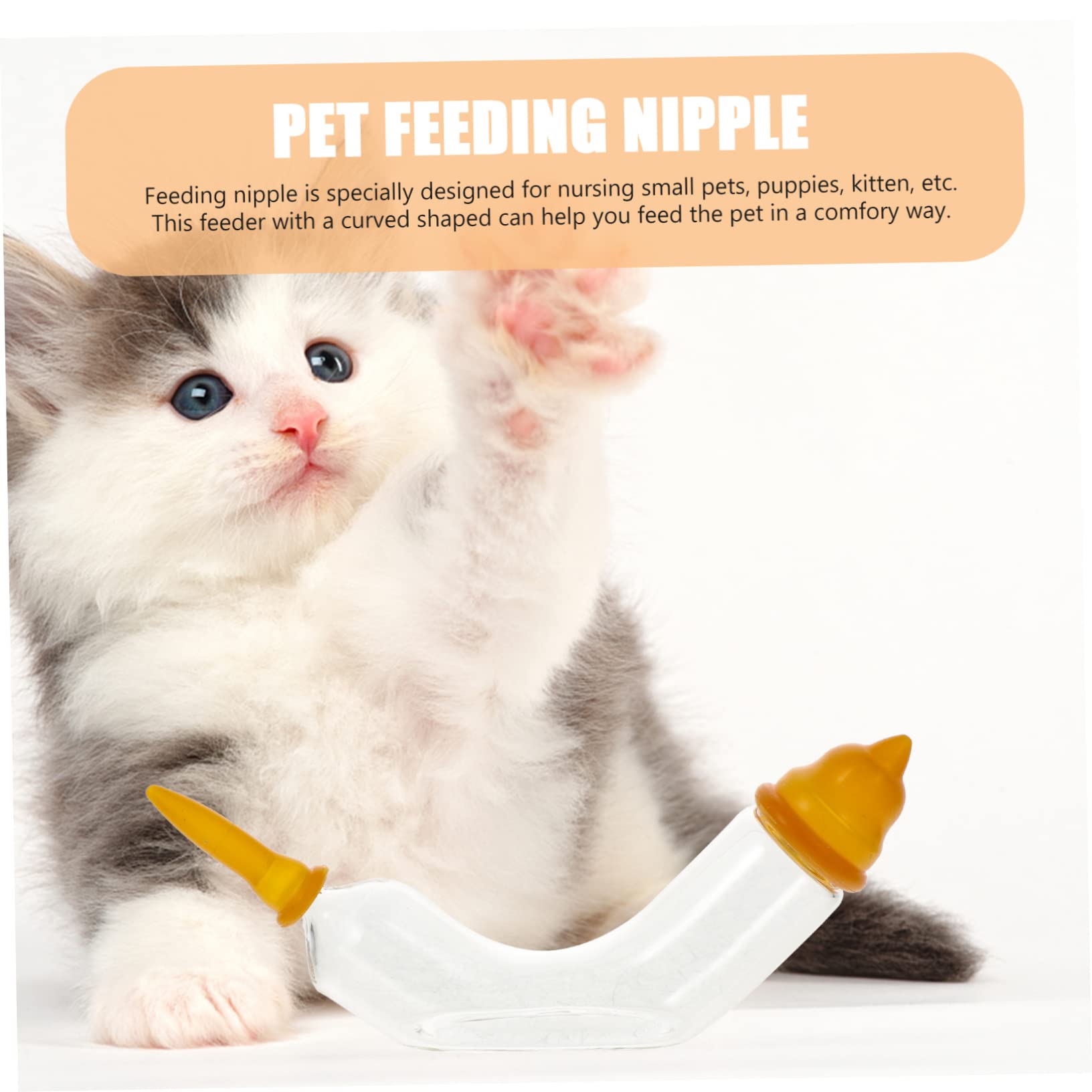 POPETPOP 4 Set per Animali Domestici Neonati Tettarelle Multifunzione per Gatti Sicure per Gatti Alimentatore per Gatti