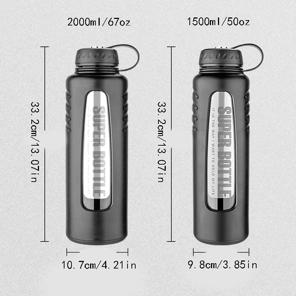 Gourde Sport Gourdes d'eau Gourde Bouteille D'eau De Grande Capacité Pour Hommes/femmes, Bouteilles Anti-chute Avec Filtre En Acier Inoxydable Bouteilles D'eau De Sport Bouteille d'eau ( Color : C-bla