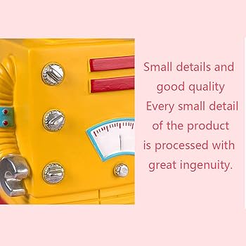 Amazon.co.jp: 貯金箱 漫画の黄色いロボット貯金かわいいコイン