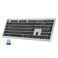 TECKNET Bluetooth Tastiera Wireless, 4 Commutazione Dispositivo(2.4G+BT)