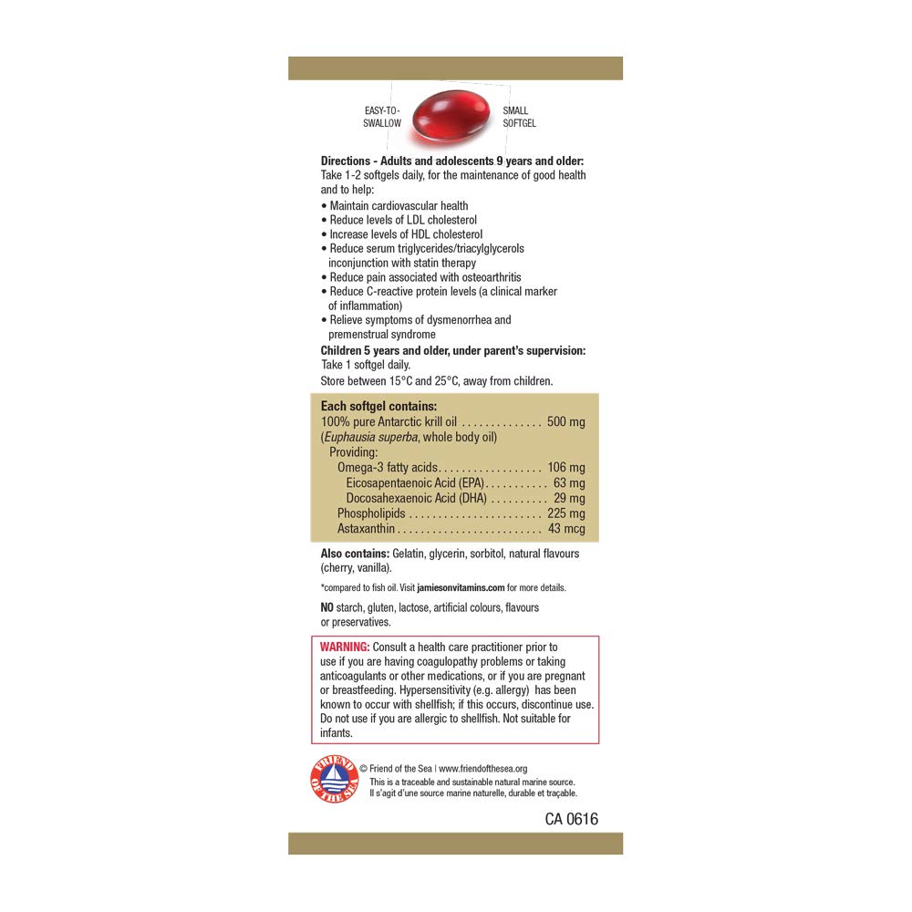 JAMIESON OMEGA RED SUPER KRILL 100 PERLE