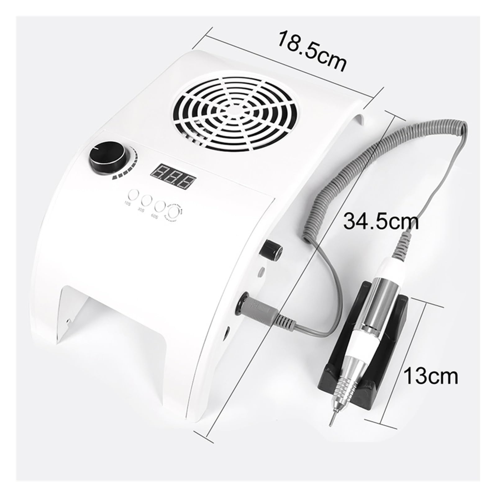 Máquina de manicura profesional 3 en 1, potente aspiradora, lámpara uñas LED UV 80W, secado rápido todo el esmalte, juego brocas