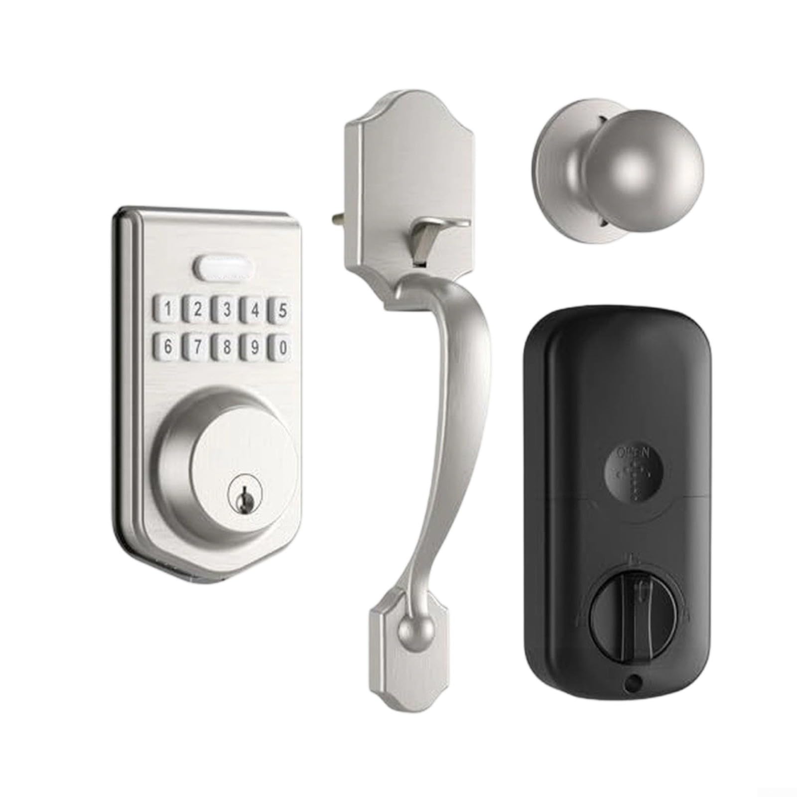 Cerradura electrónica para puerta con código, cerradura mecánica para puerta de aleación de aluminio, para dormitorio, apartamento para hotel y oficina (C)