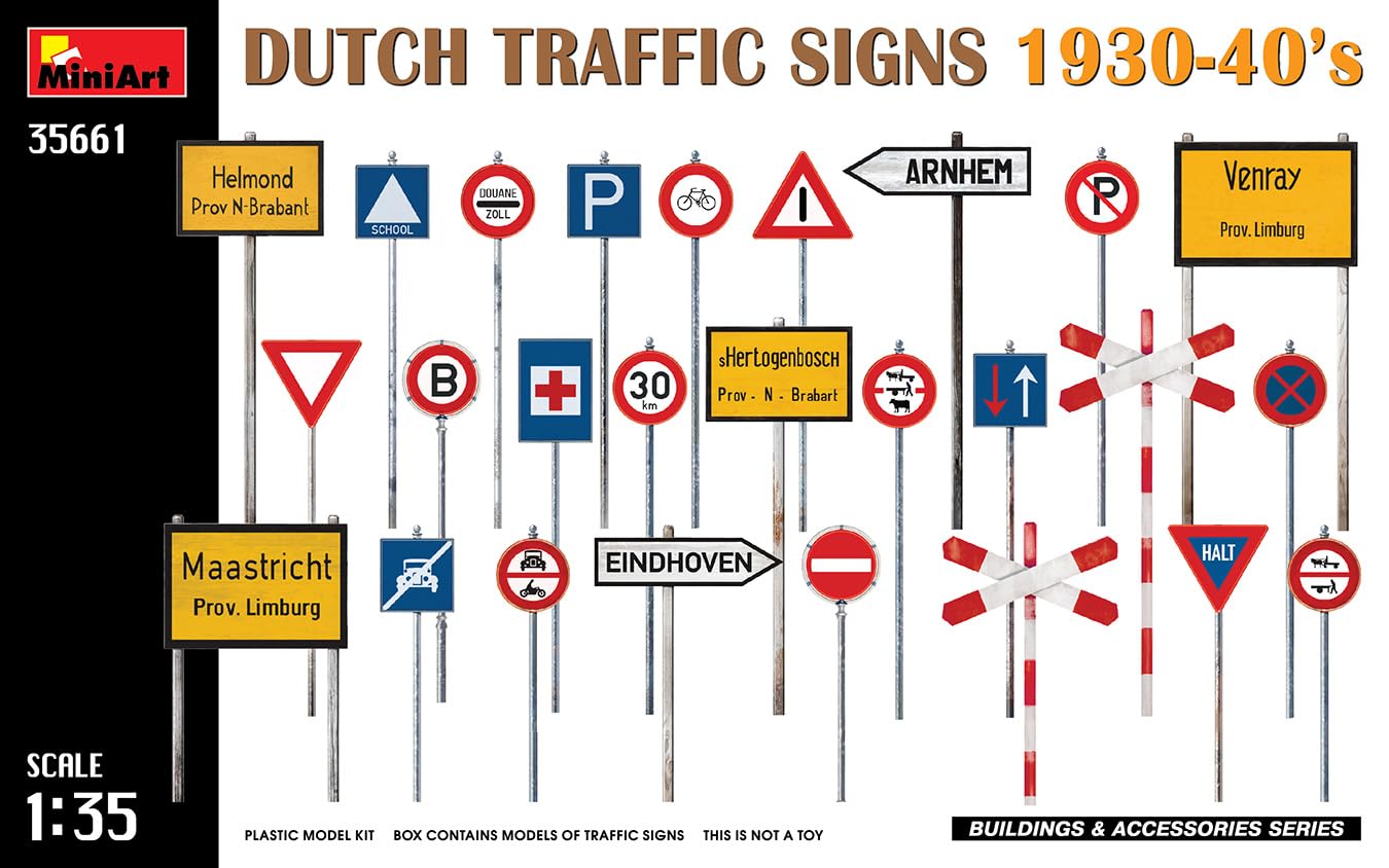 Miniart 35661 - 1/35 Dutch Traffic Signs 1930-40'S - New