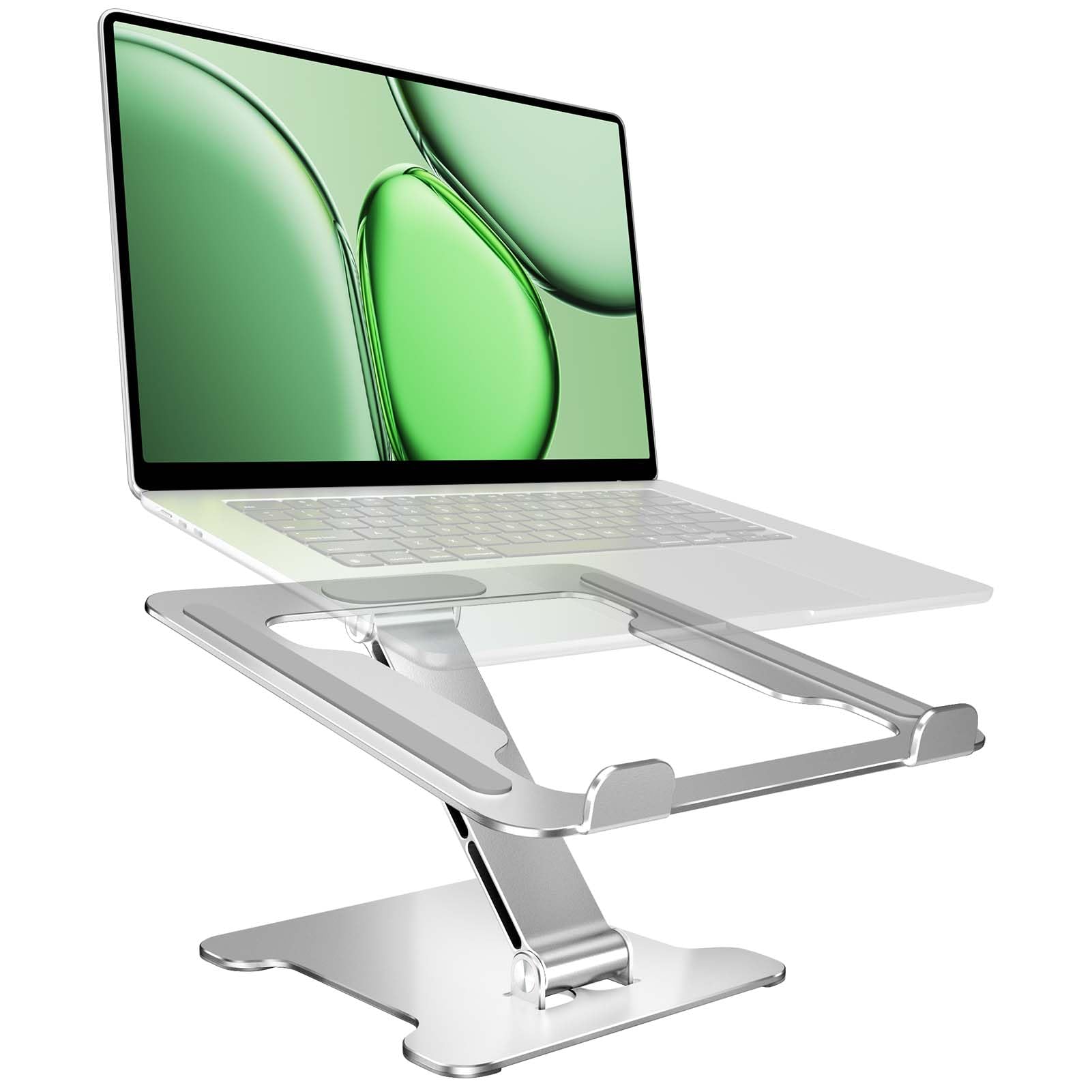 Foldable Aluminum Laptop Stand Height Adjustable Ergonomic Riser for Collaborative Work Tablet Reading and More Portable Laptop Stand