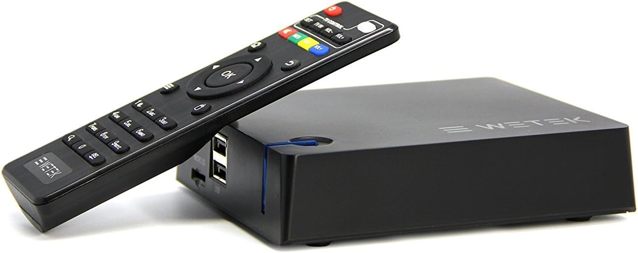 WeTek Streamer 4K Google Android Smart TV Box H265 AMLogic S905 Quad-core ARM Mali-450 1 GB/8GB WiFi 802.11 B/G/N 2.4 GHz LAN 10/100 MBit/s HDMI 2.0 S-PDIF Optical Output