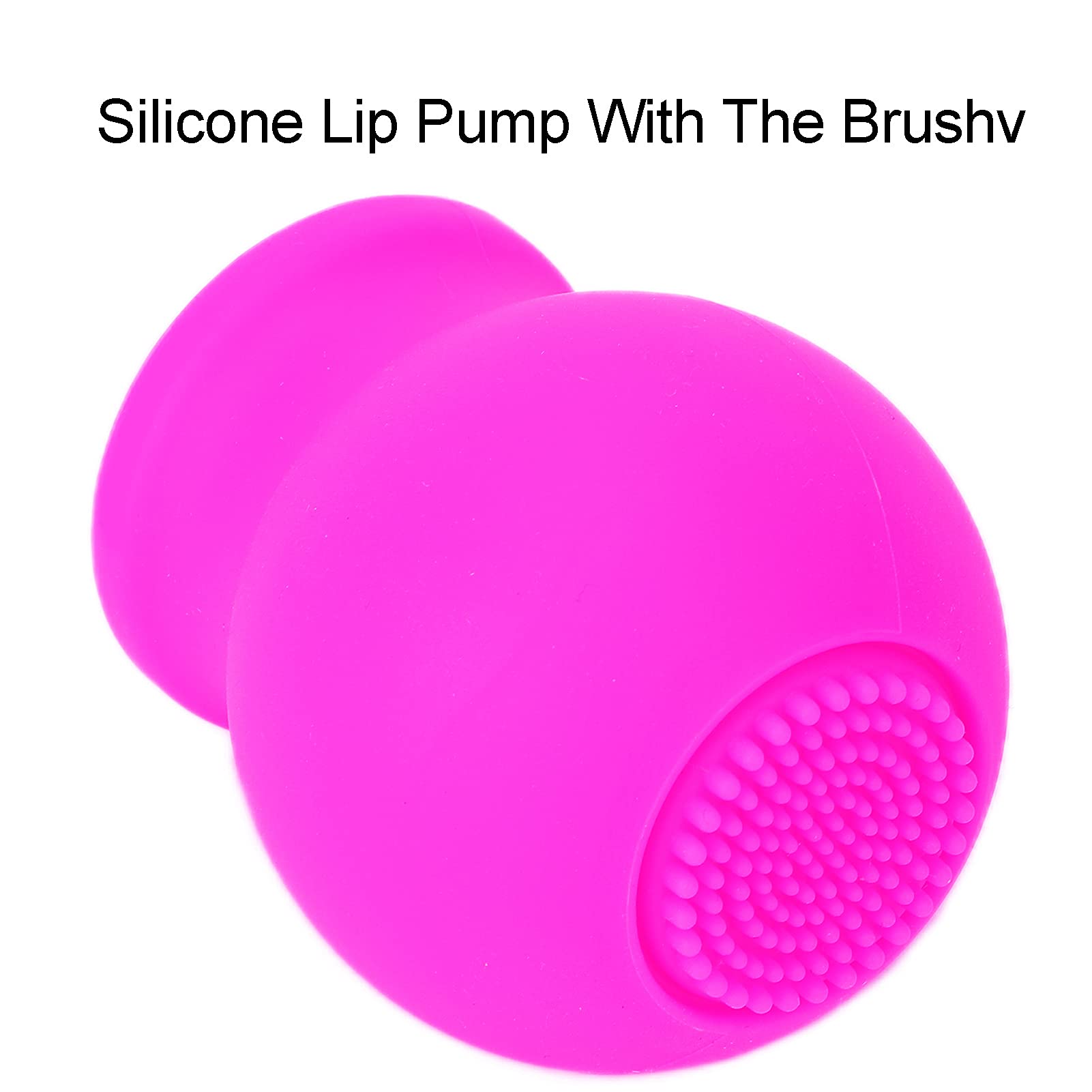 Dispositivo Lip Plumper, Lips Enhancer Beauty Bigger Mouth Quickly Face Clean Massage Pompa per Labbra in Silicone con Pennello(rosa)