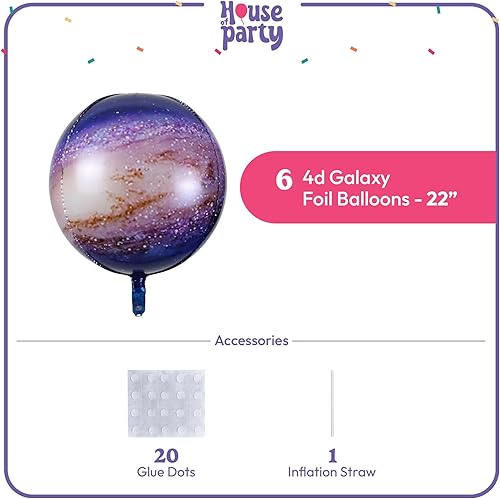 Miniatura 9 de HOUSE OF PARTY Globos esféricos 4D, paquete de 6 (multicolor)