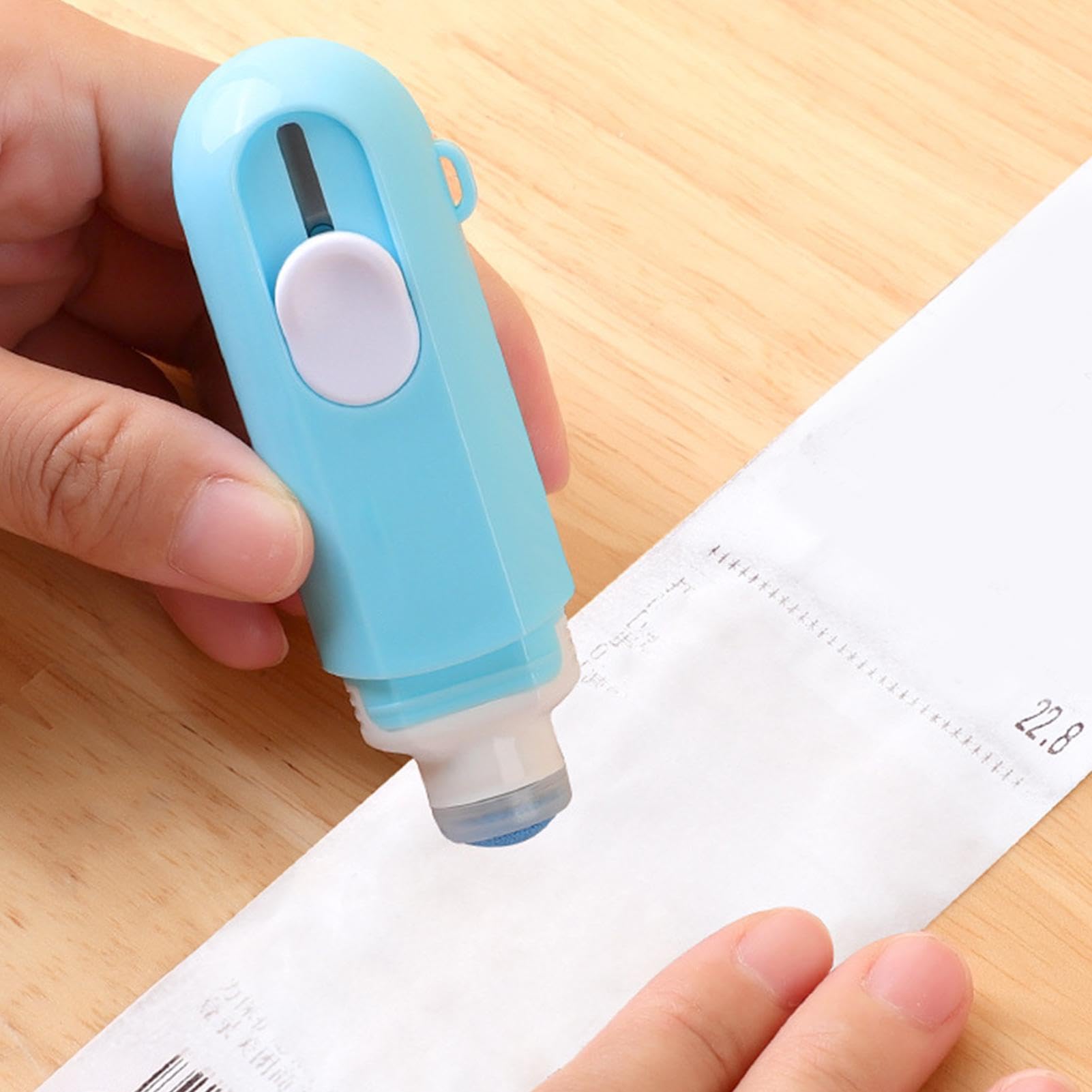 Flüssiger Löscher für Thermopapier – flüssiger Adressentferner mit Cutter – Entferner für Pakete, Versand, Büro, Post, Schule, Zuhause, Arbeit, Dokumente, Korrespondenz