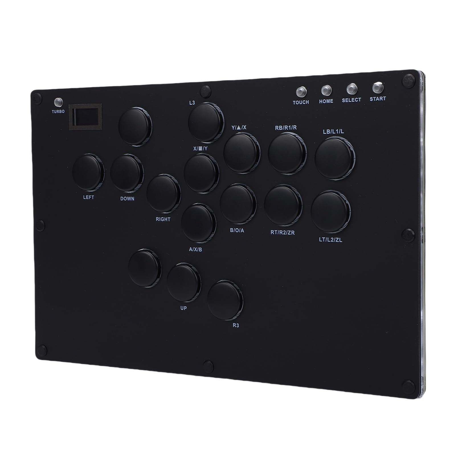 Jectse Juegos de Lucha Fight Stick, Controlador de Juego de 16 Teclas Intercambiable en Caliente con Iluminación RGB y Limpieza SOCD, para para para OS X para Victorias