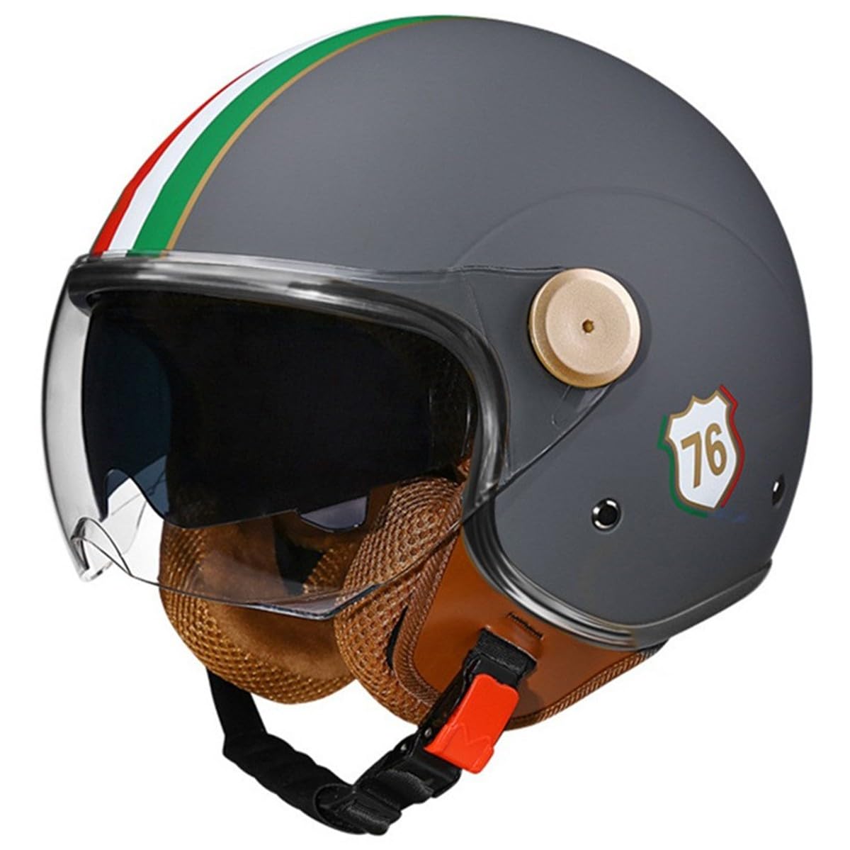 Casque Moto Ouvert Rétro 3/4 - Double Visière Solaire - Certifié DOT/ECE - Taille M à XL
