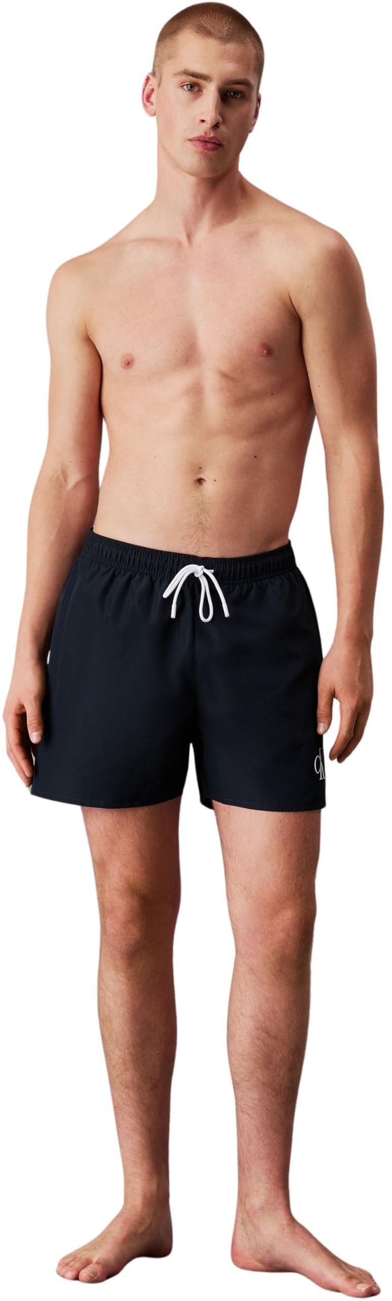 Calvin Klein Boxer Mare CK Piscina Uomo Swimwear con Logo Stampato Articolo KM0KM00800 Medium Drawstring