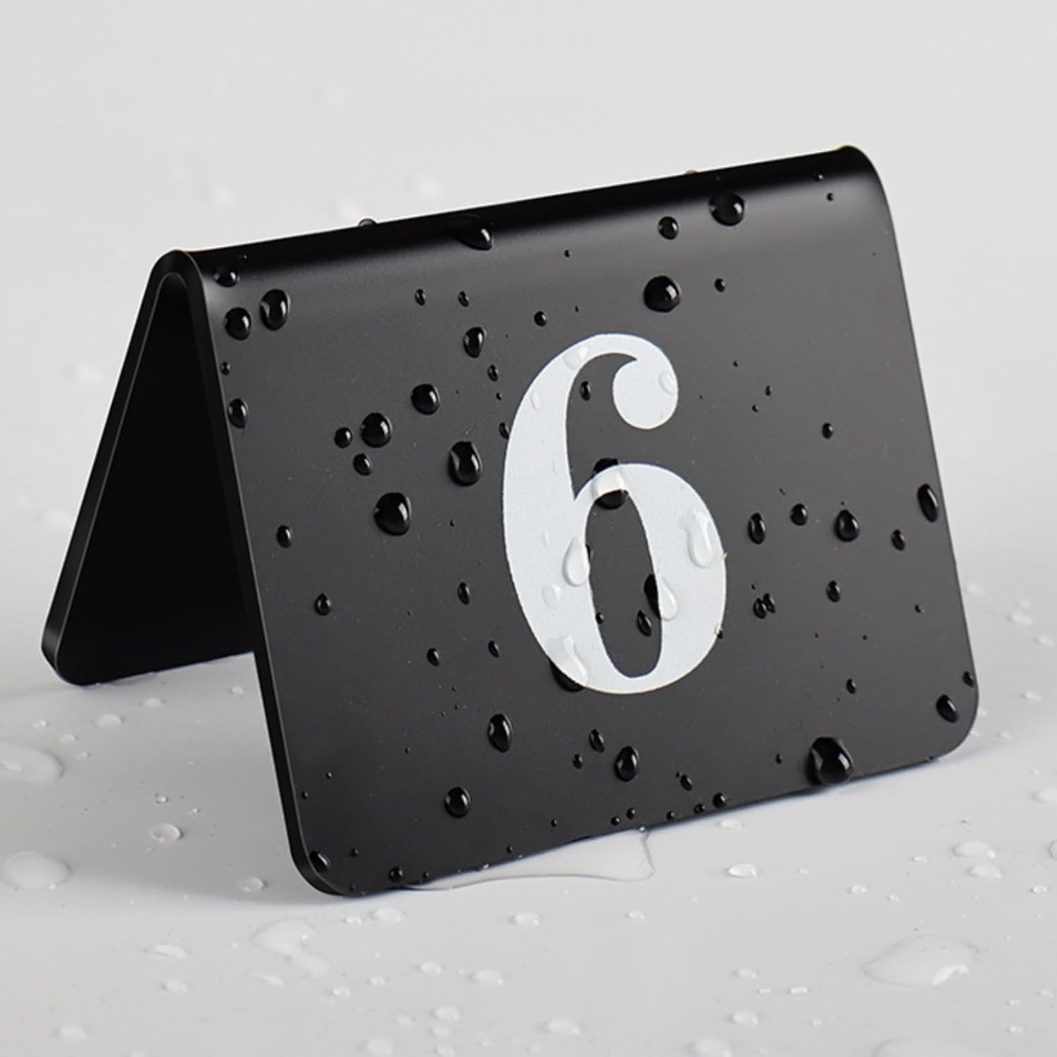 Acrylic Tent Table Numbers 1-50 Self-Standing Table Cards, Stackable Place Cards for Events, Banquets, Food Service, Wedding Receptions, Double-Sided Acrylic Tent Table Numbers, Black(1-10)