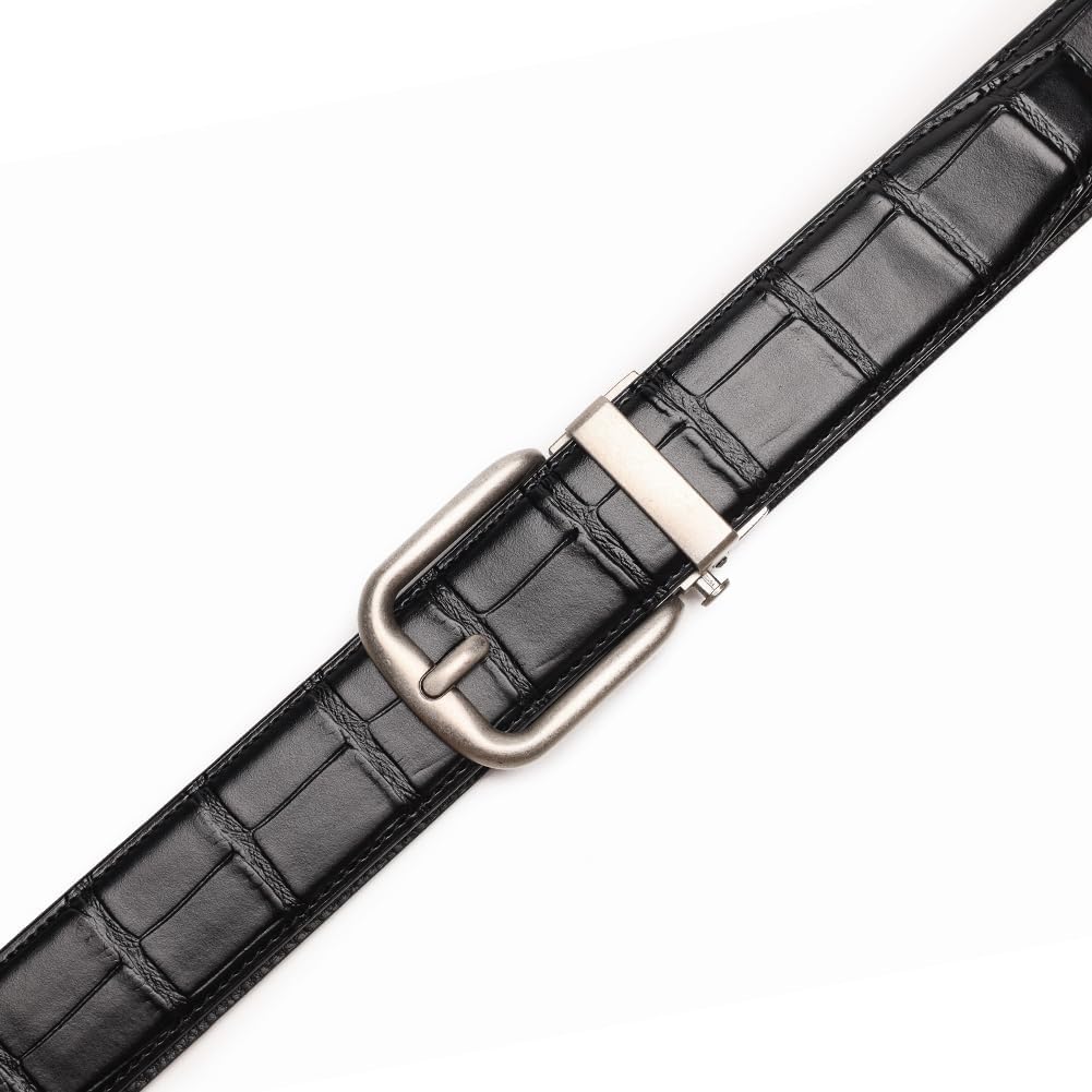 Genuine Leather Slide Ratchet Belt Men Multicolored Unisex Customizable Fit - Image 4