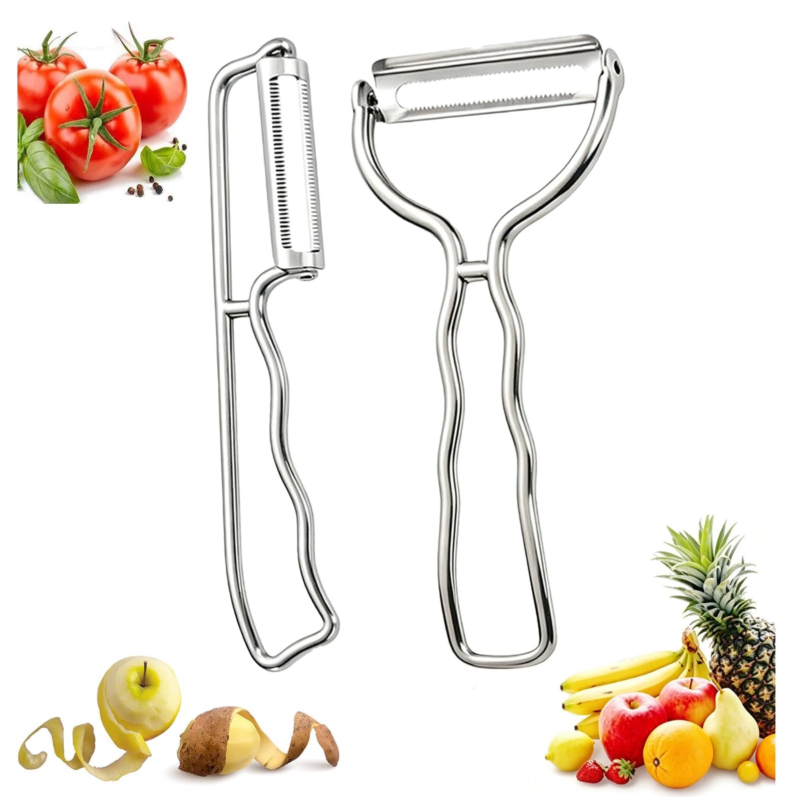 Vegetable Peelers,Potato Peeler,Multifunctional Vegetable Peeler,2-Piece Set, Dishwasher-Safe