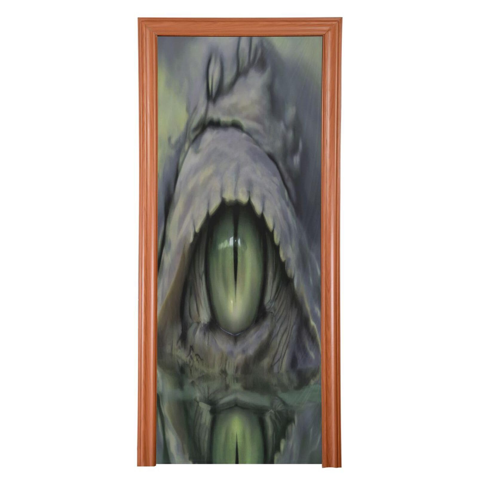 FLildon Scary Eye Crocodile in Water Door Cover Decoration, Party Accessory Porch Decor for Festive Ornament Room Door Covers 36 x 98 Inch