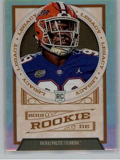 2019 Legacy Premium Edition Silver Prizms Football #171 Jachai Polite Florida Gators Rookie Official NFL Parallel Trading Card From Panini America