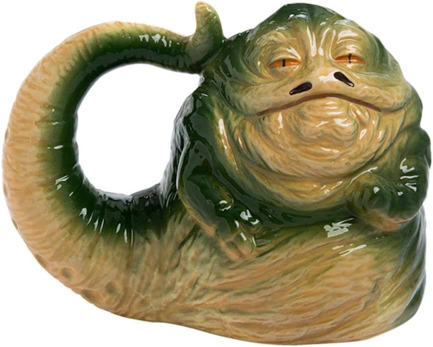 Vandor 55695 Star Wars Jabba the Hutt Shaped Ceramic Soup Coffee Mug, 20 oz, Multicolor