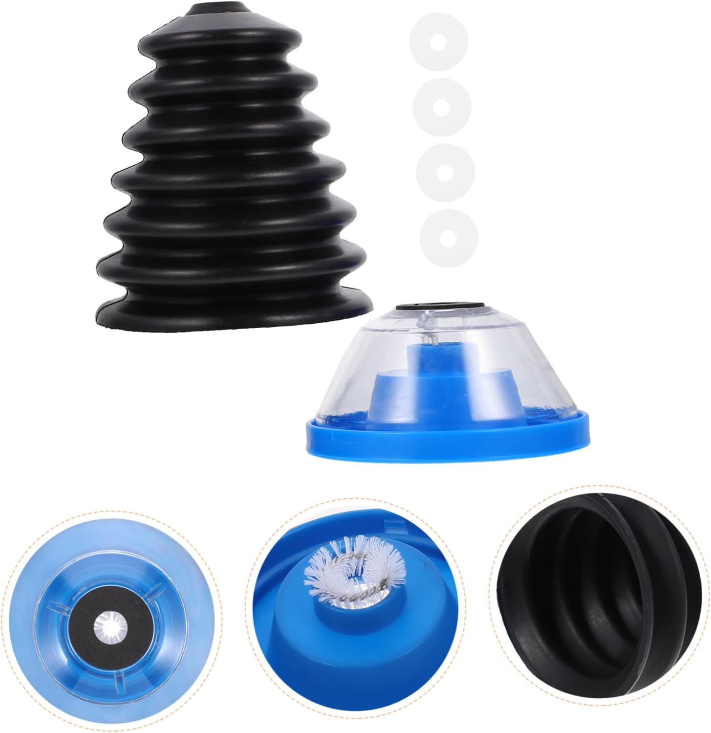 jojofuny 6pcs Drill Dust Cover Set Dust Collection Bowls for Clean Workspace Durable Eco-friendly Material for Home Professional Use