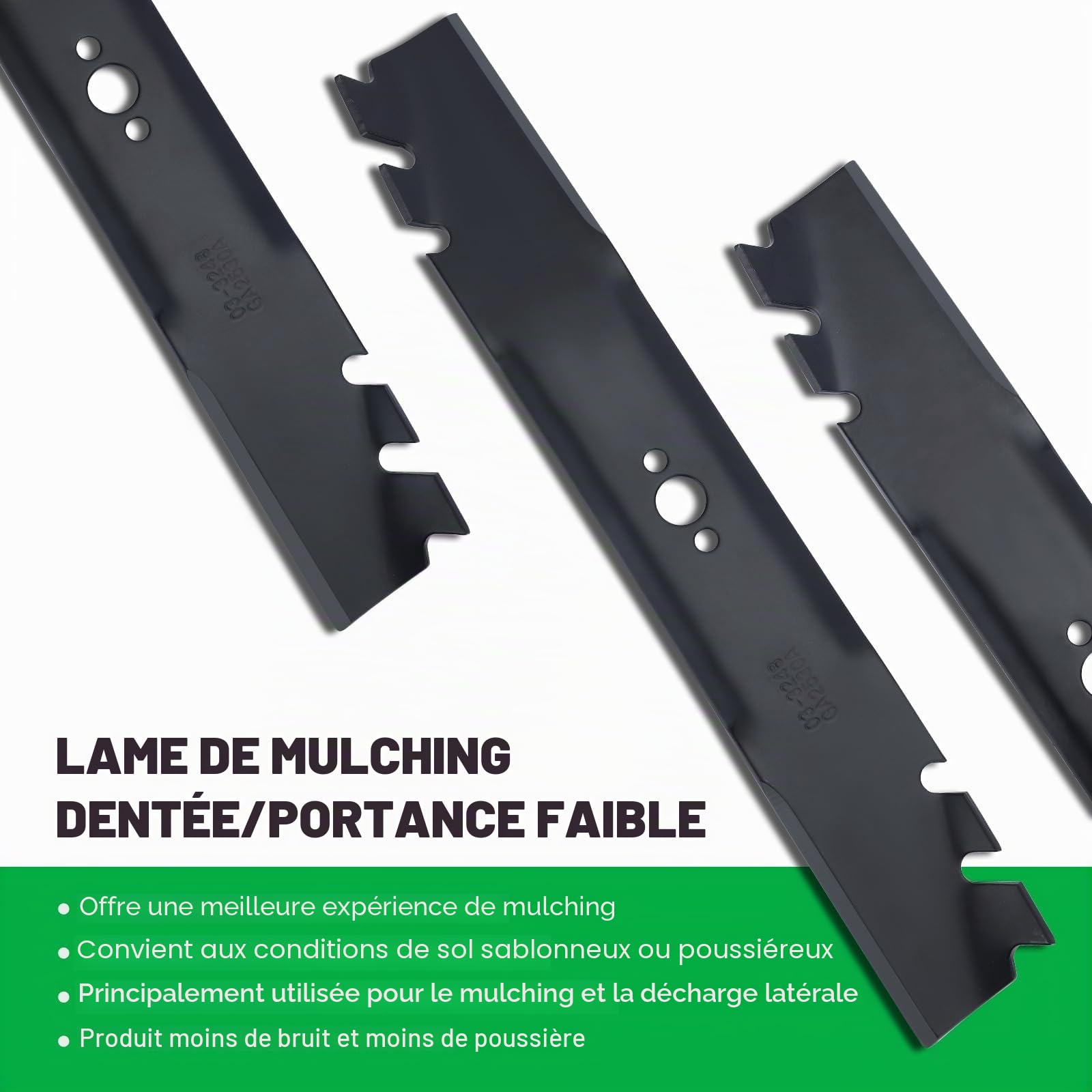 Grasscool Timemaster 30 Lot de 2 Lames de Mulching pour tondeuses à Plateau de 76,2 cm, compatibles avec Les modèles Toro 20199, 20200, 20975, 20977 (20120P 120-9500-03)