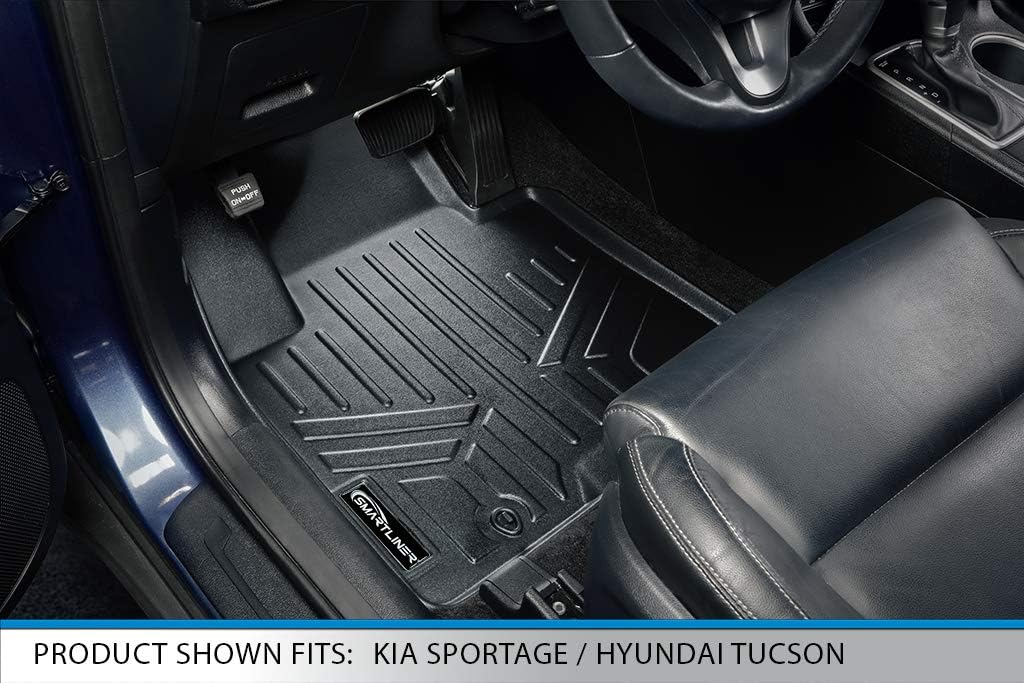 SMARTLINER Custom Fit Floor Mats and Cargo Liner Behind 2nd Row Compatible with 2019-2021 Hyundai Tucson