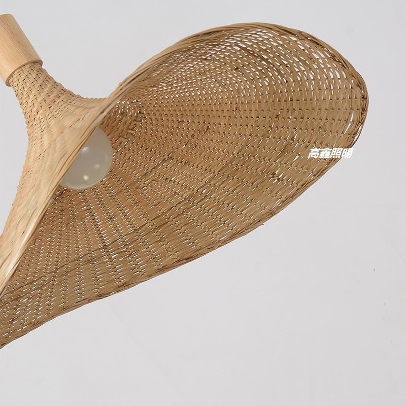 Image of Hanging Pendant Light Lampshade | Bamboo Pendant Lamp | Boho Pendant Lamp | Cane Lamps for Bedroom | Ratan Lamp Shade (Without Bulb)