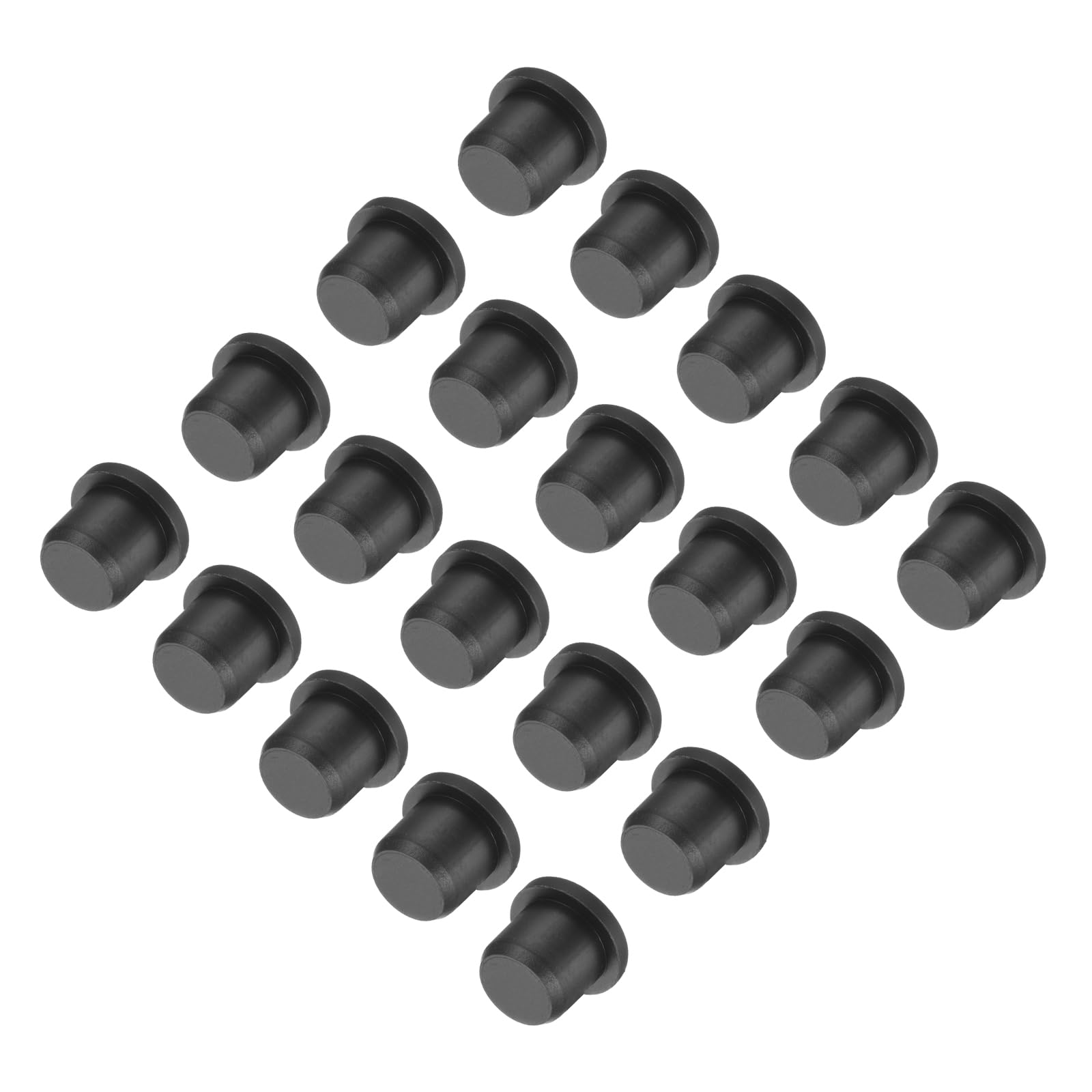 uxcell High Temp Silicone Plug Mount Dia 9.5mm/0.37 inch t Shaped Rubber Stopper Hole Plugs for Powder Coating Plating Waterproof Plugs Sealing Plugs Black Pack of 36(OD 12.5mm)