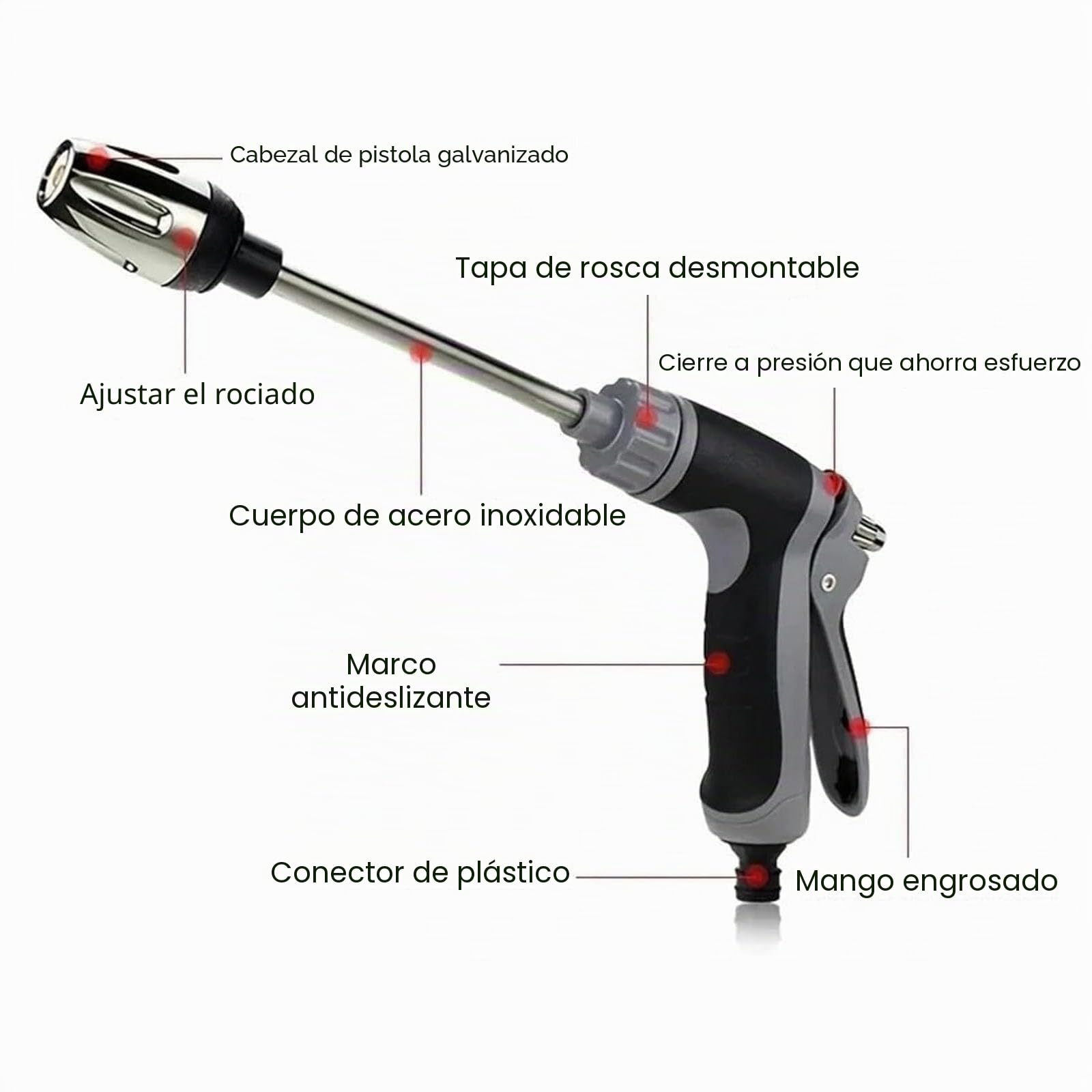 Boquilla de lavado a presión, accesorio de chorro de agua de alta presión para manguera, elimina sin esfuerzo la suciedad y las manchas